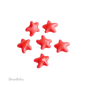 Бусина керамика "Морская звезда" 17х20 мм, красный, 1 шт. (#SVA-CRM-14)