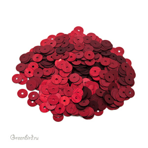 Пайетки 5мм плоские Rosso Rigato (#4260)