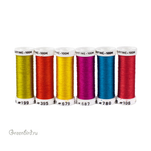 Набор шелковых нитей AVAS Soie Surfine 6 Nuances — Flashy Набор шелковых нитей AVAS Soie Surfine 6 Nuances — Flashy