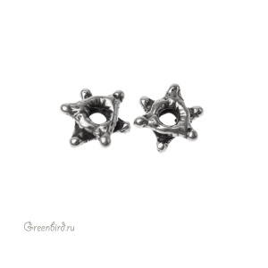 "Стимпанк", бусина, ант. серебро, 1 шт (#С1410)
