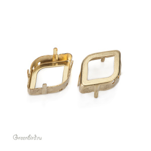 4230 Оправа для Lemon Fancy Stone 23х15 мм, латунь