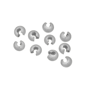 Бусина на кримп "Звёздная пыль" 4 мм, серебристый, уп.10 шт. (#SV1701-CC-16R)