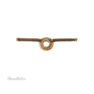 "Стимпанк", тоггл-элемент, ант. латунь, 1 шт. (#Л1438)