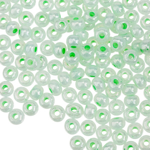 Бисер чешский PRECIOSA Czech круглый 6/0, непрозрачный, Light Green Ceylon (#37154), 10 г