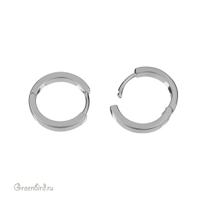 Швензы-кольца "Конго" 18 мм, родий, пара (#SV1701-1507)