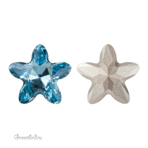 Swarovski 4754 Старблум 8 мм, аквамарин (#202), 1 шт.