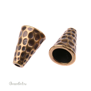 Конус "Hammertone" большой, ант. латунь, 1 шт. (#TC-5736-27)