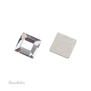 2400 Кристалл с плоским основанием холодной фиксации Square 4 мм – Crystal (#001), 1шт.