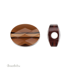 5051 Бусина Mini Oval Bead 8x6 mm – Smoked Topaz (#220)