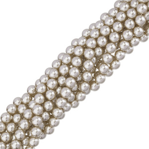 Жемчуг Crystalbird, круглый, 10 мм, Almond, нить (#506)