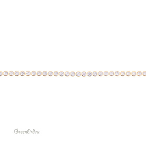 Цепочка с фианитами 2,5мм, золото, 10 см (SVA-Chain-208G)