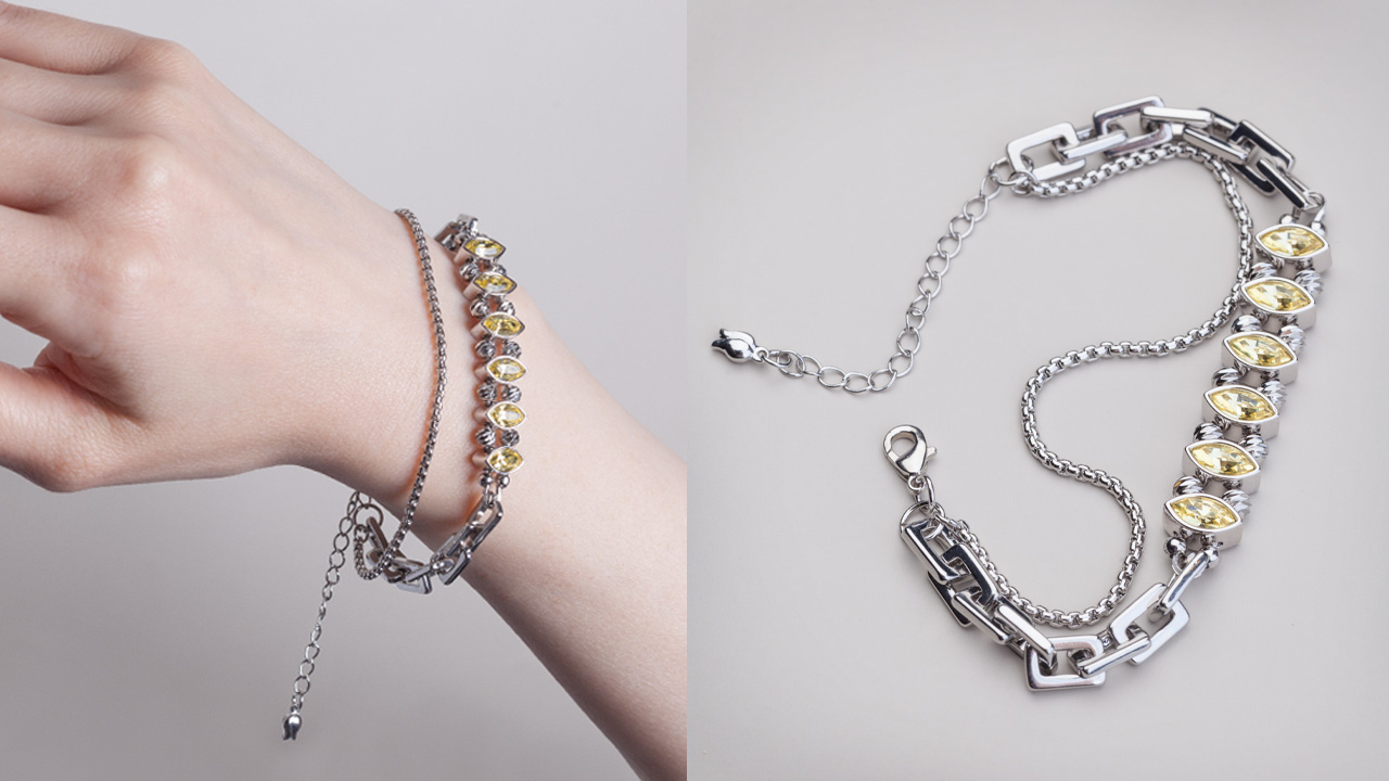19.09 ⭐️ Браслет из цепей и новых оправ CRYSTALBIRD с кристаллами Swarovski