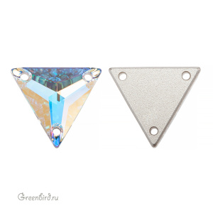3270 Triangle Sew-on Stone 16 мм – Crystal AB (#001AB)