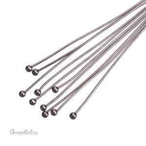 Пины с шариком 50 мм, gunmetal, 10 шт. (#P07B)