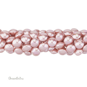 Жемчуг "Майорка" круглый плоский 14 мм, сиреневый, нить (#Maj-103)