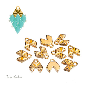 CYMBAL Концевик "Voudia" для GemDuo, 24K Gold Plate, 1 шт. (#GD-012824-GP)