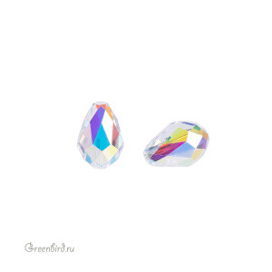 5500 Бусина Drop Bead 9x6mm – Crystal Aurore Boreale (#001AB)