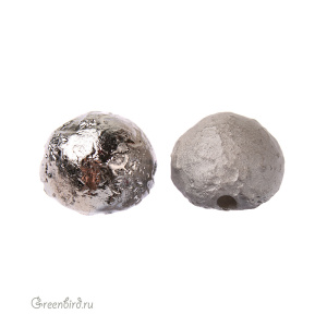 Dome Beads 12x7mm, Crystal/Etched Chrome Full, 1 шт. (#00030/27480)