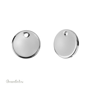 Подвеска "Монисто" 8 мм, родий, 1 шт. (#SV1701-Pendant-55R)