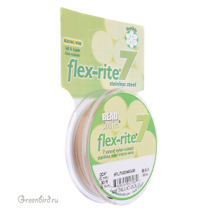 Тросик Flex-Rite 7 – 0,6 мм, золотой металлик #FL7X(024SG)30