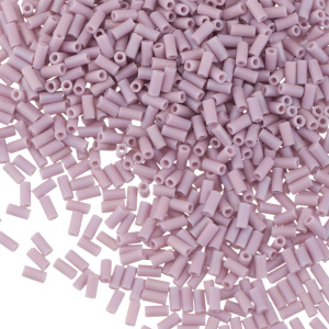 Бисер MIYUKI Bugle 3mm – Matte Opaque Mauve AB (#410FR), 10 г