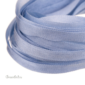 Шелковая лента AVAS Ruban de Soie 4 мм, серо-голубой, 3 м (#4921)