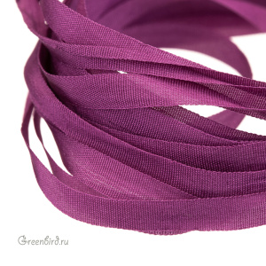 Шелковая лента AVAS Ruban de Soie 4 мм, малиново-розовый, 3 м (#1043)