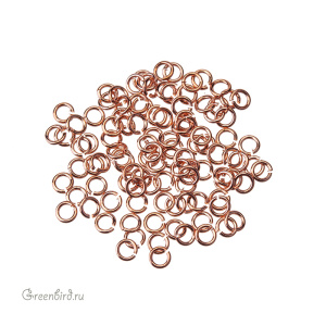 Соединительные кольца 3 мм, розовое золото, 5 гр (9B640), Корея
