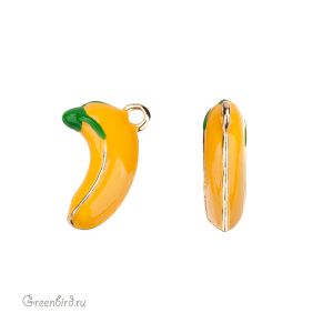 Подвеска "Банан", золото, 1 шт. (#SVA-BASE-015G)