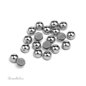 Swarovski 2081/2 Термостразы Кабошон Жемчужина SS16, светлый хром (#001LTCH), уп. 20 шт.