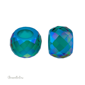 5043 Бусина Briolette XXL Hole Bead 11mm – Emerald Shimmer 2X (#205SHIM2)