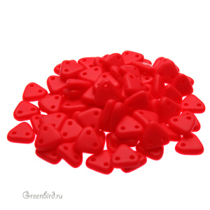 CzechMates Triangle 6мм, Matte – Opaque Red, 10 гр (#M93200)