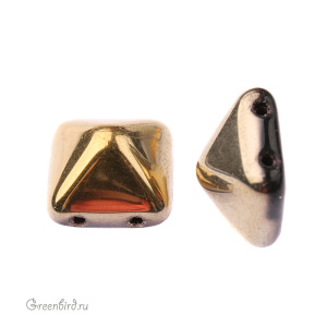 Pyramid 12mm, Amber/Jet, 1 шт. (#26441JT)