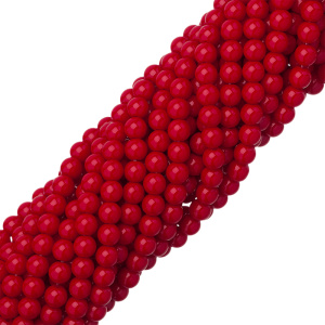 Жемчуг "Майорка" 10 мм, красный, нить (#Maj-148)
