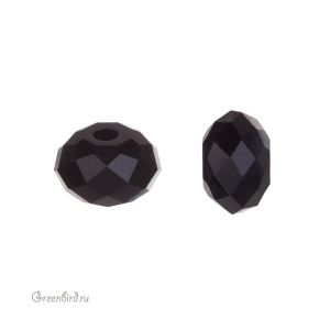 Swarovski 5040 Бусина Бриолетт 6х4 мм, черный (#280), 1 шт.