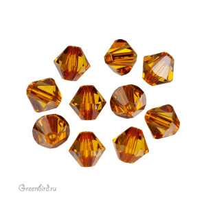 Swarovski 5328 Биконусы 5 мм, светлый янтарь (#1002), уп. 10 шт.