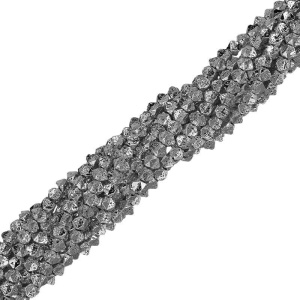 Бусины Геметин 4 мм, никель (#SVA-HMTN-22)