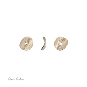 Бусина, матовое золото, 1 шт. (9B695), Корея