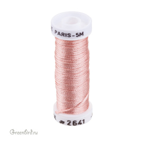 Шелковая объемная нить Au Ver a Soie Soie de Paris, персиковый, 5 м (#2641)