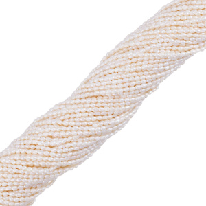 Жемчуг пресноводный "Рис" 3х2 мм, кремовый, нить (#CN-PR006)