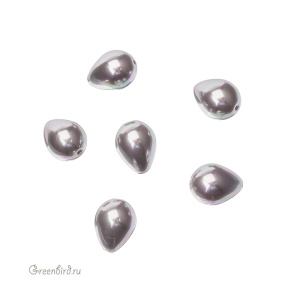 Жемчуг "Майорка" капля 18 x 14 мм, серый, 1 шт (#SV1701-9036)