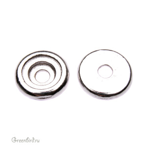 Элемент под заклепку "Для флэтбэка SS34", родий (#TC-5795)