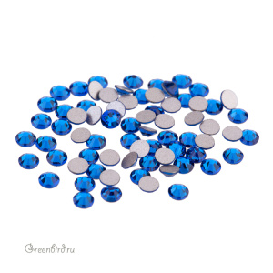 Swarovski 2058 Клеевые стразы круглые SS9, капри голубой (#243), уп. 72 шт.