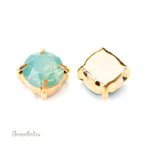 Swarovski 1088 Шатон в оправе SS39, золото, светло-морской опал (#390), 1 шт.