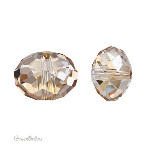 Swarovski 5040 Бусина Бриолетт 8х5 мм, золотистая дымка (#001GSHA), 1 шт.