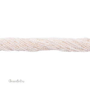 Жемчуг пресноводный "Рис" 3х2 мм, молочный, нить (#2320)