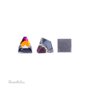 2419 Кристалл горячей фикс. Square Spike 4х4 мм – Volcano (#001VOL), M-Foiled, 1шт.