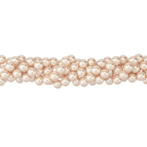 Жемчуг Crystalbird, круглый, 8 мм, Light Almond, нить (#31)