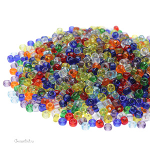 Бисер японский круглый MIYUKI Round 11/0, микс Rainbow (#MIX16), 10 г