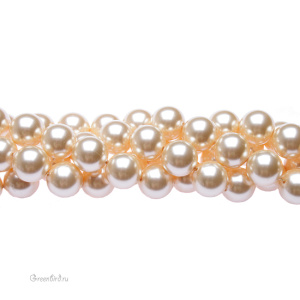 Swarovski 5810 Жемчуг 10 мм, светло-золотой (#539), уп. 10 шт.